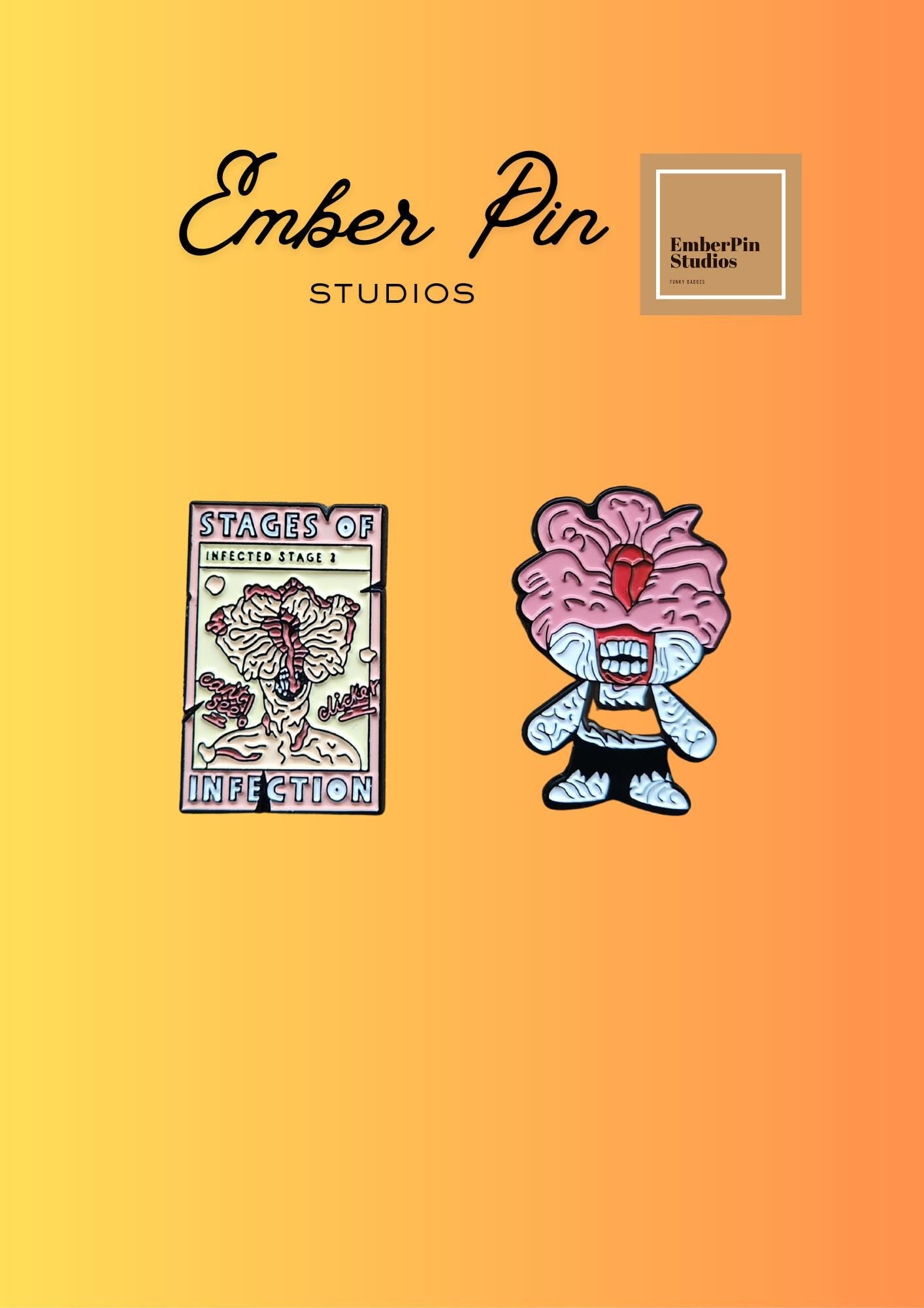 The Last of Us Clicker Pin: Stage 3 Infection, Horror Lapel Badge