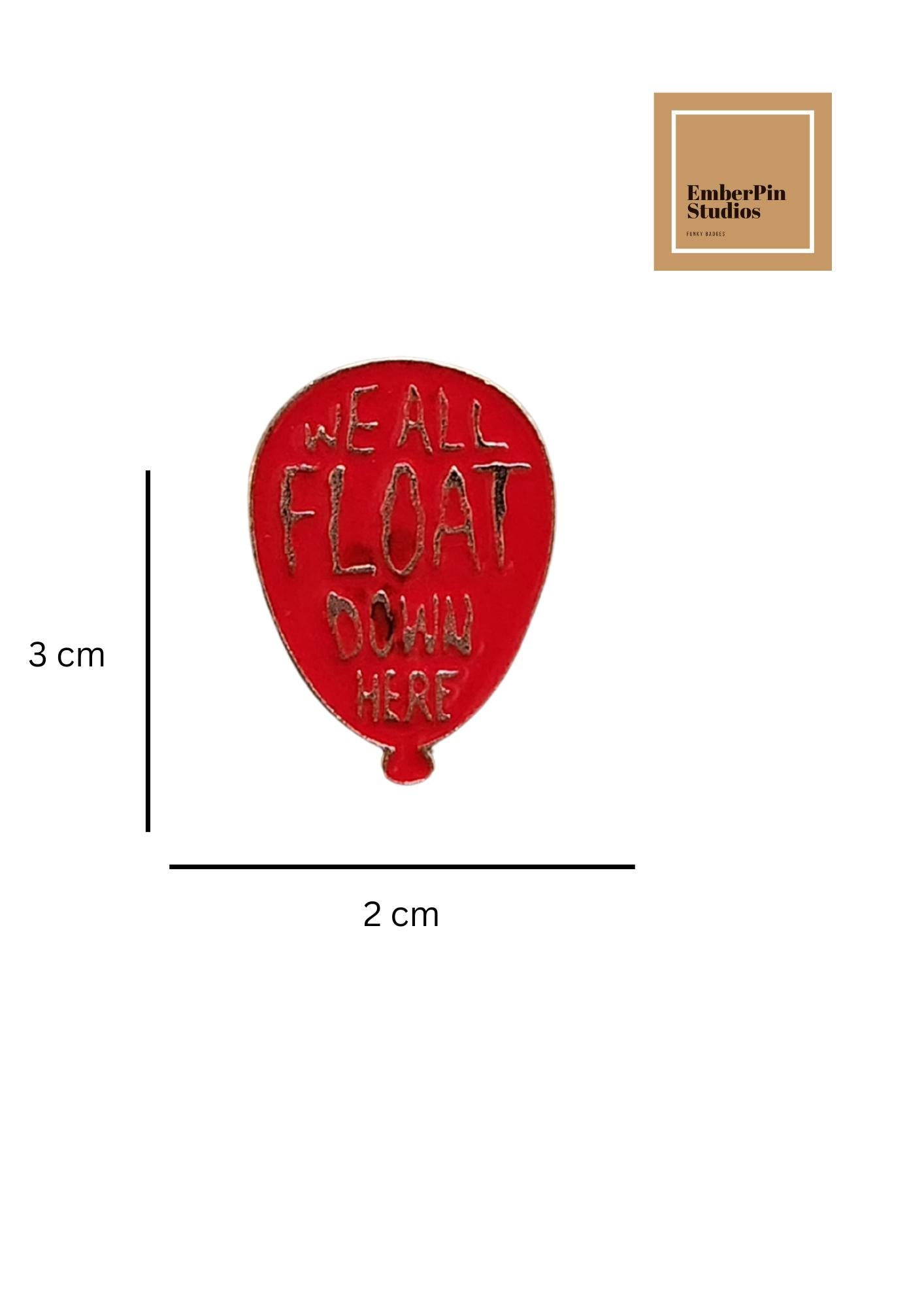 Horror Inspired IT - Welcome To Derry Enamel Pin Set  Creepy Clown, Red Balloon, Paper Boat, Derry Maine Pins Spooky Collectible Lapel Pins