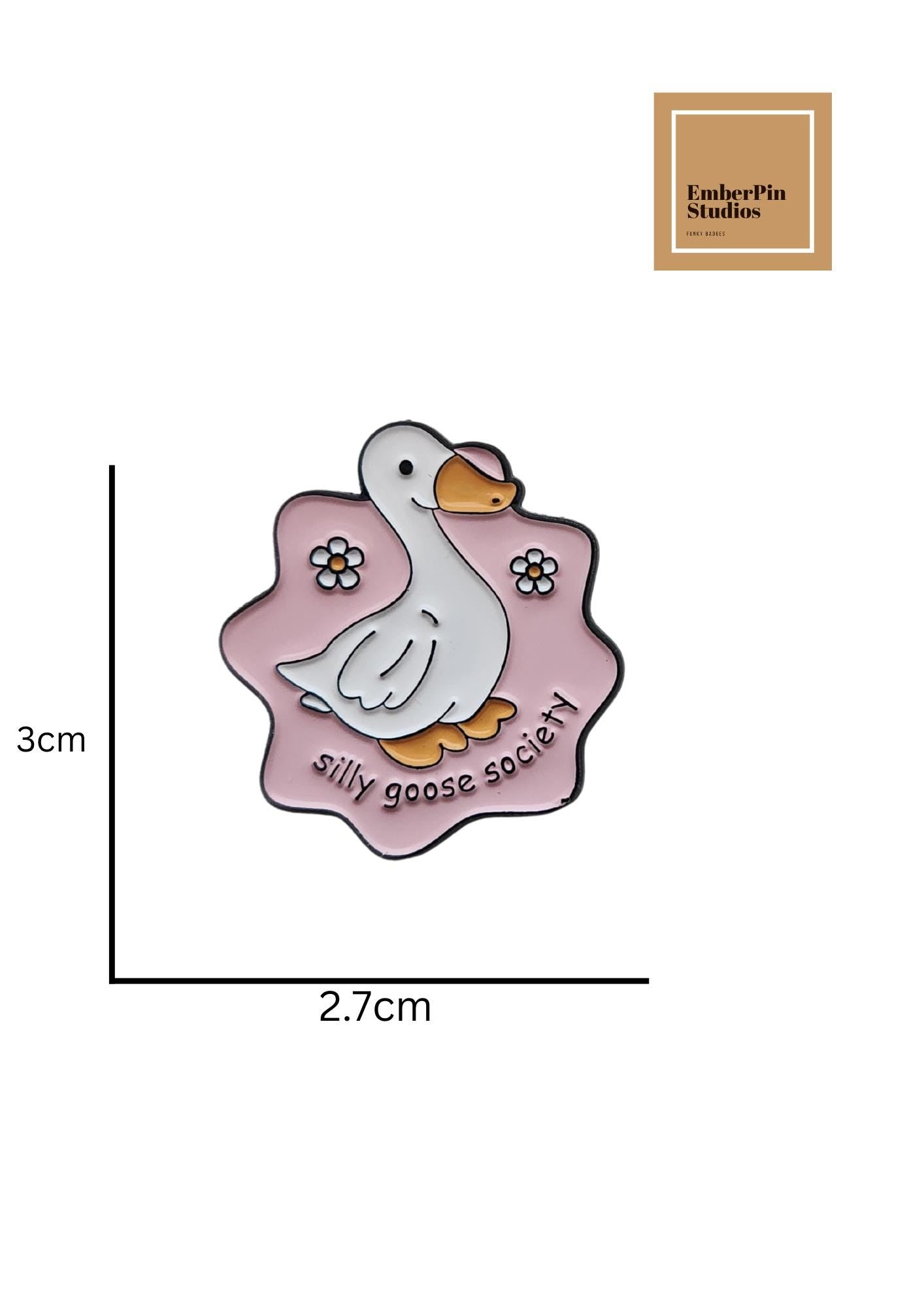 Silly Goose Enamel Pin Set – Funny Animal Pins for Backpacks & Jackets