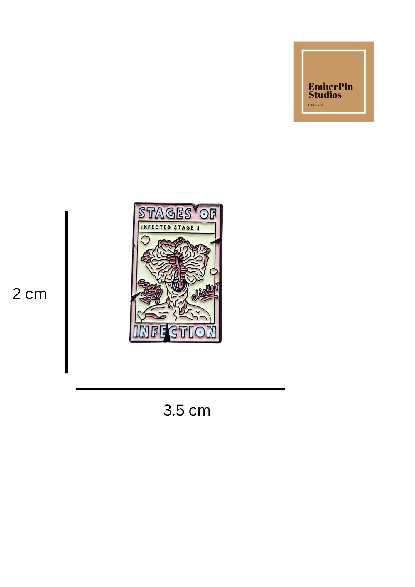 The Last of Us Clicker Pin: Stage 3 Infection, Horror Lapel Badge