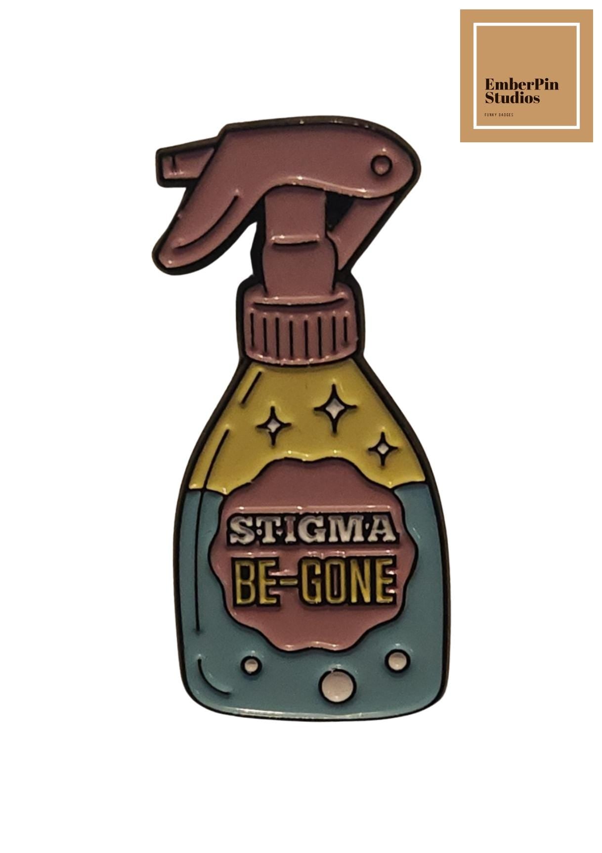 Spray Bottle Enamel Pin Set Mental Health Pins Anti-Anxiety & Self-Care Pin Collection Whimsical Accessory Gift for Bag, Jacket, or Lanyard