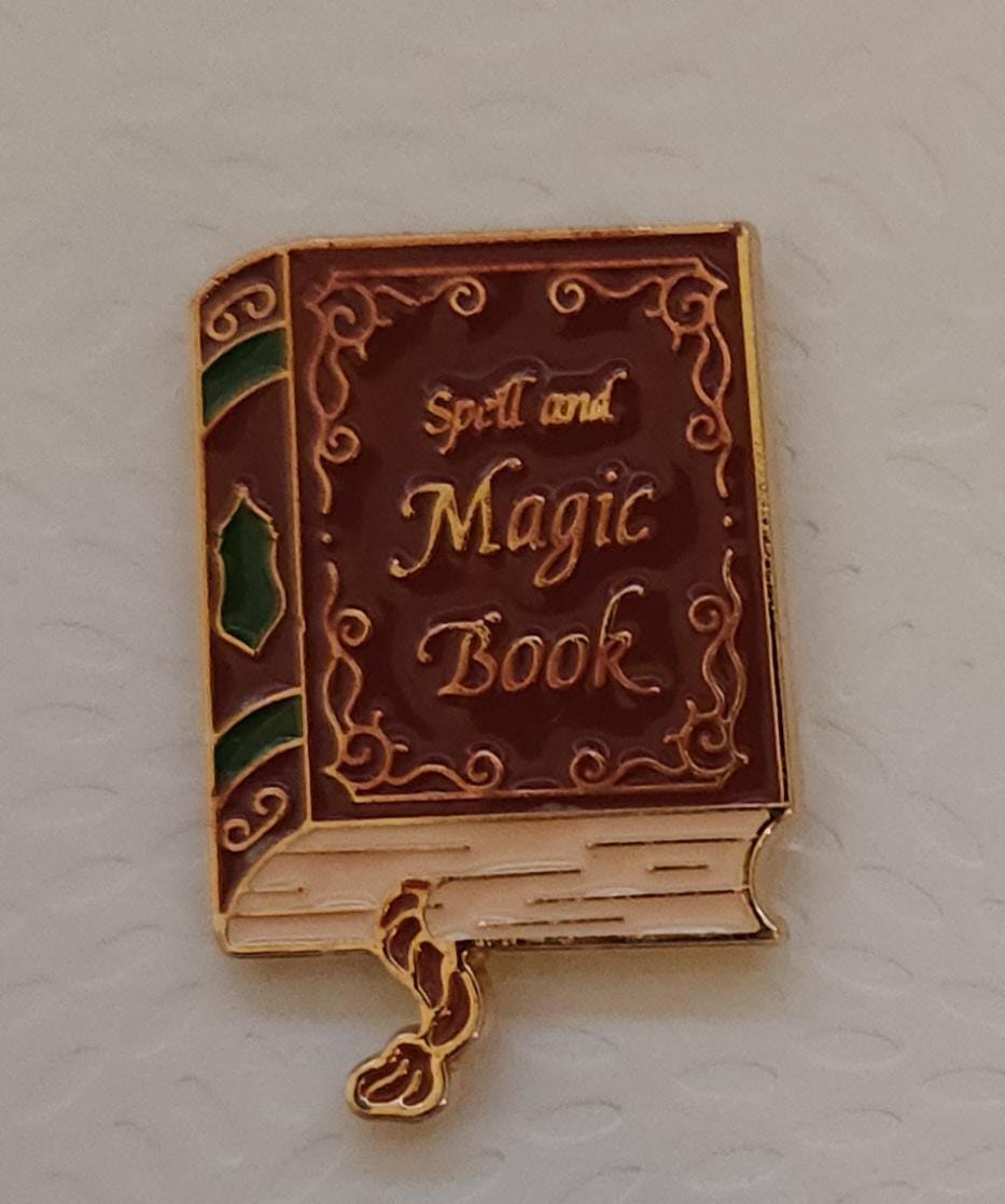 Magical Enamel Pins Set Harry Potter Inspired Spell book, Sorting Hat, Hedwig Owl, and Hogwarts Express Trolly