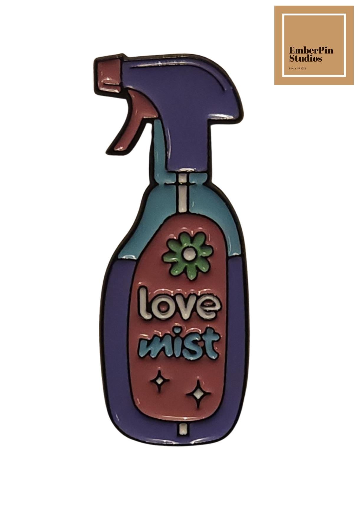 Spray Bottle Enamel Pin Set Mental Health Pins Anti-Anxiety & Self-Care Pin Collection Whimsical Accessory Gift for Bag, Jacket, or Lanyard