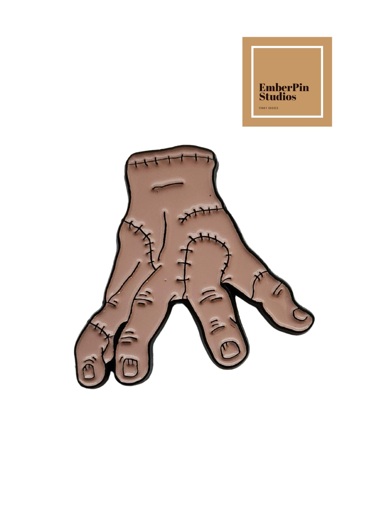 Horror Enamel Pin Set – VHS Tape Stack 1982 Poltergeist Carol Anne Ouija Board Monster Faces Pac Man Thing The Addams Family