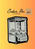 Glow In The Dark Ghost Vending Machine Pin: Classic Horror Halloween Lapel Badge