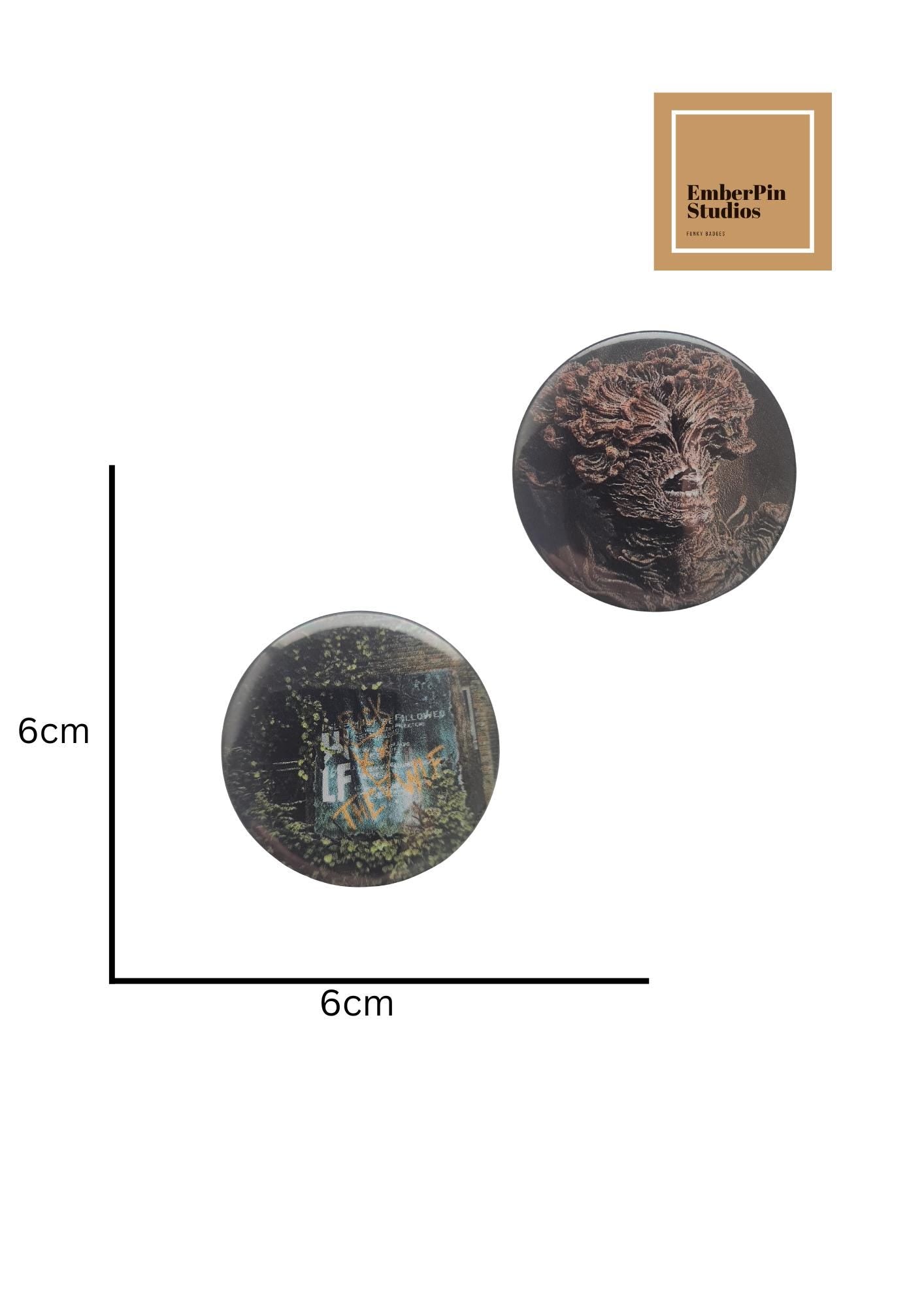 The Last of Us inspired Pins: Stage 3 Infection, Space Shuttle pin, Firefly, Ellie's wings, Horror Lapel Badge