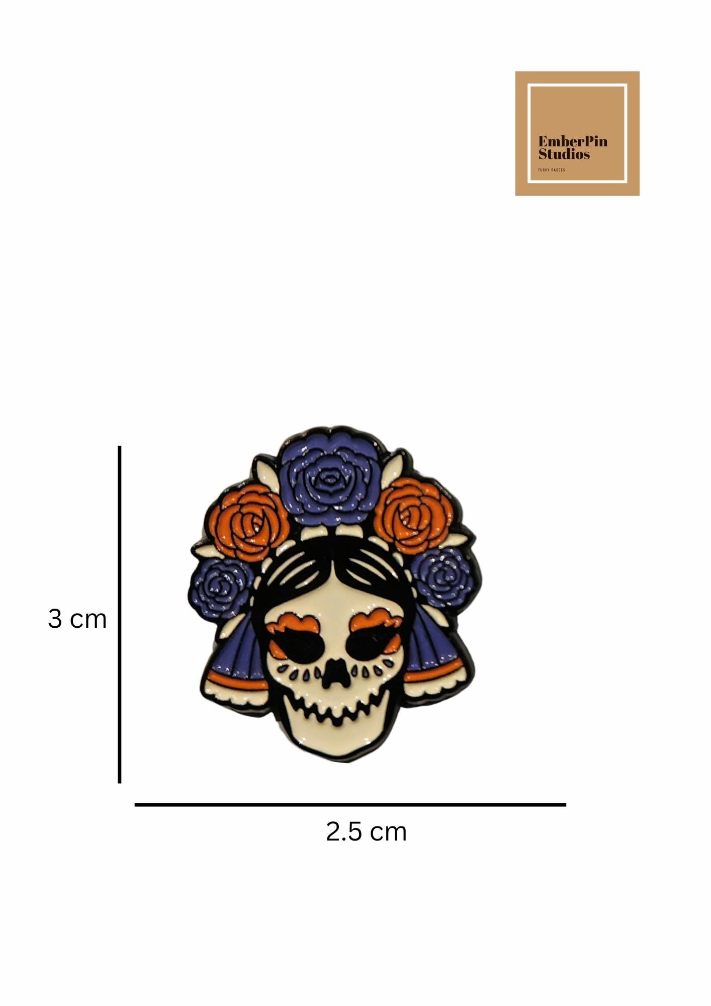 The Day of the Dead Día de Muertos Enamel Pins Collection – Colourful Sugar Skull Pins Set