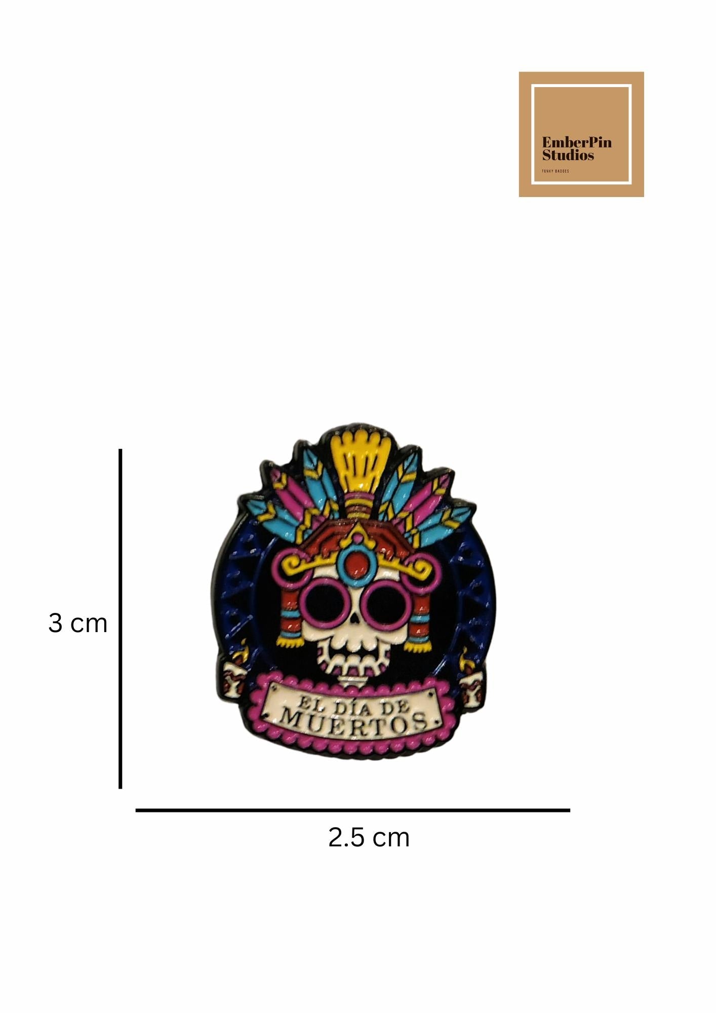 The Day of the Dead Día de Muertos Enamel Pins Collection – Colourful Sugar Skull Pins Set