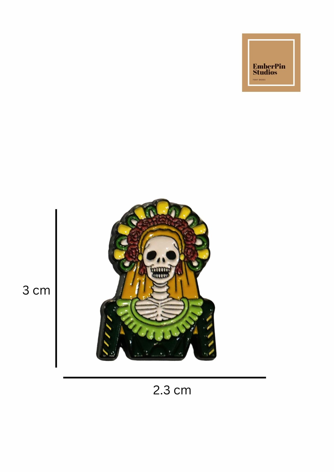 The Day of the Dead Día de Muertos Enamel Pins Collection – Colourful Sugar Skull Pins Set