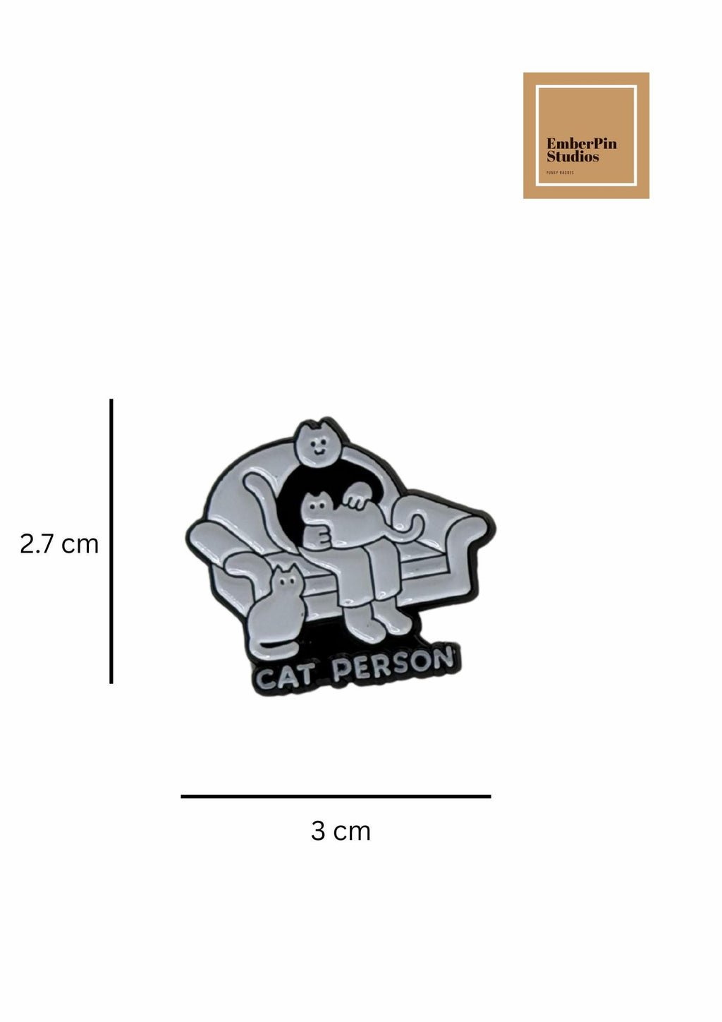 Funny Cat Enamel Pins | Cute & Spooky Cat Pin Collection | Hard Enamel Lapel Pins for Cat Lovers Cat Themed Designs