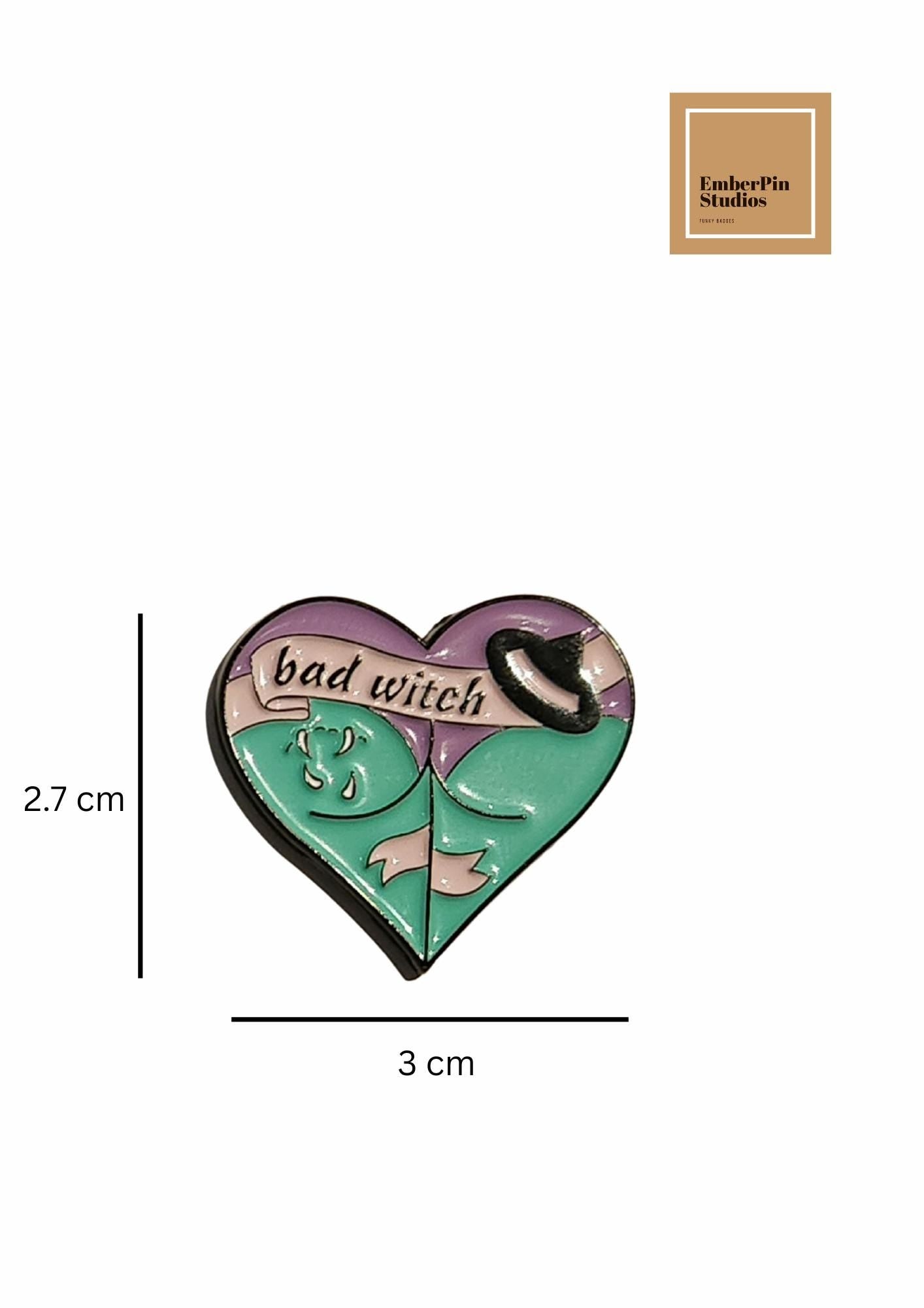 Gothic Heart Enamel Pins Set – Spooky Witchy Horror Aesthetic Pins, Dark Fantasy Valentine Heart Enamel Lapel Pins