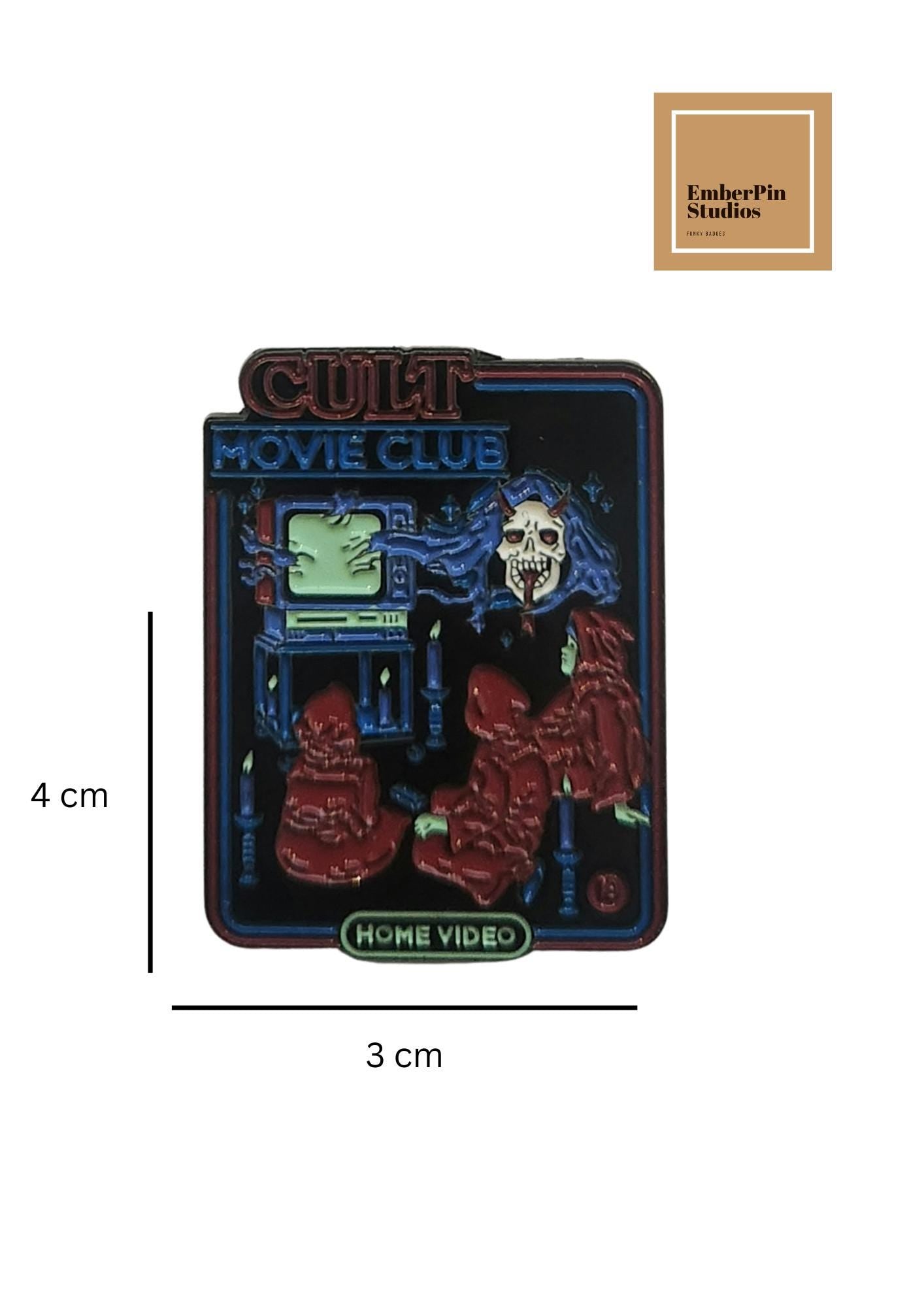 Retro Horror Enamel Pins Spooky Nostalgia VHS Style Art Hard Enamel Lapel Pins Cthulhu Scream X Files Retro Horror Nostalgic Pop Culture