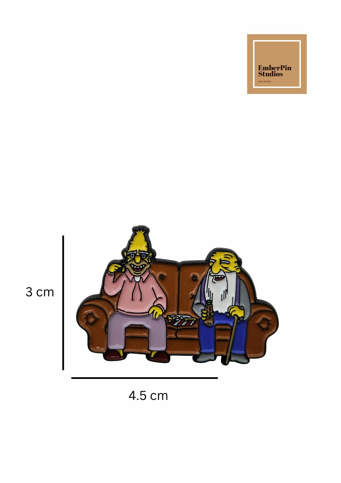 Cartoon Parody Inspired Simpson’s Enamel Pins | Couch Gag Skeleton Pin | Donut Mascot Pin | Funny TV-Inspired Collectible Pins