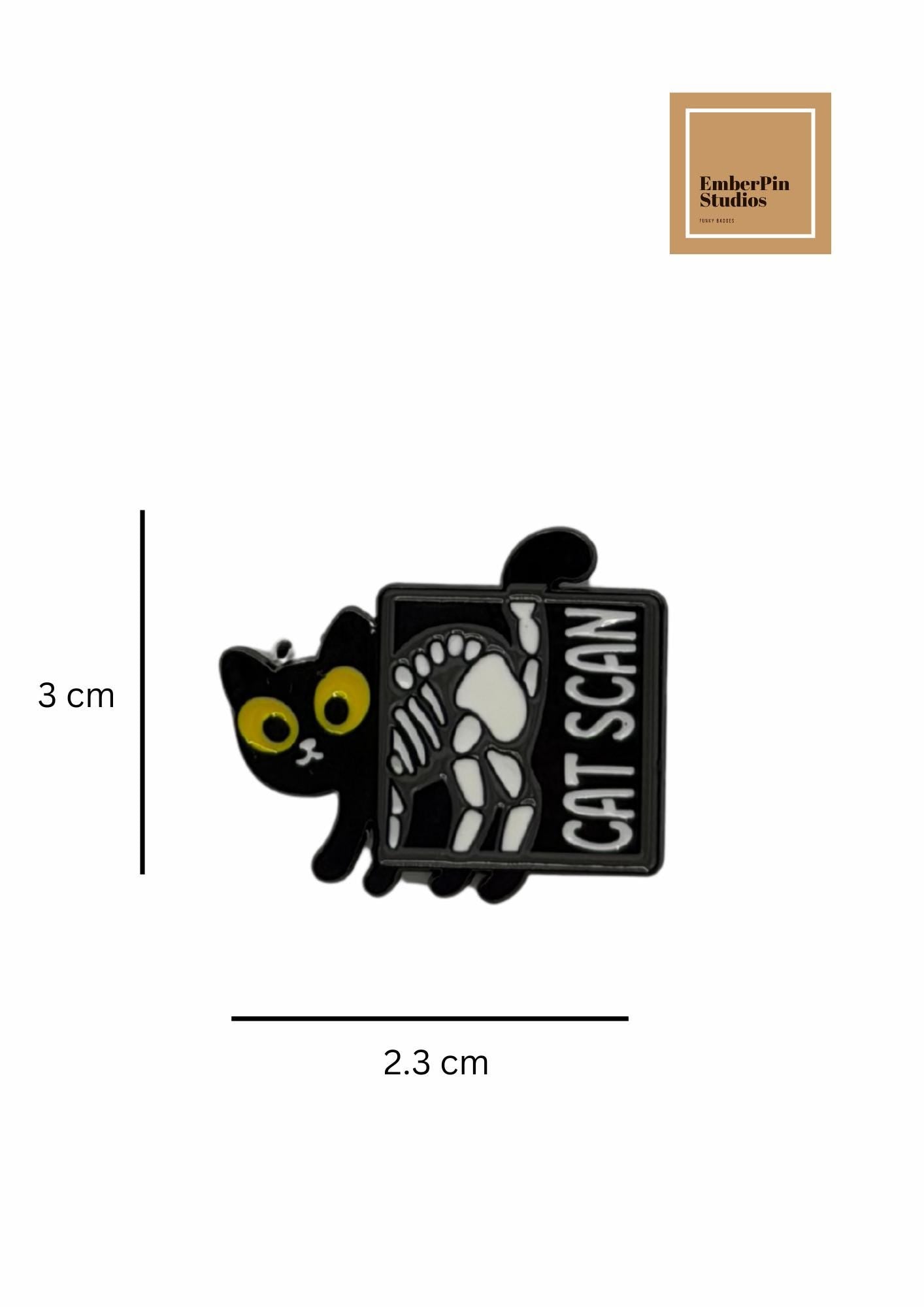Funny Cat Enamel Pins | Cute & Spooky Cat Pin Collection | Hard Enamel Lapel Pins for Cat Lovers Cat Themed Designs