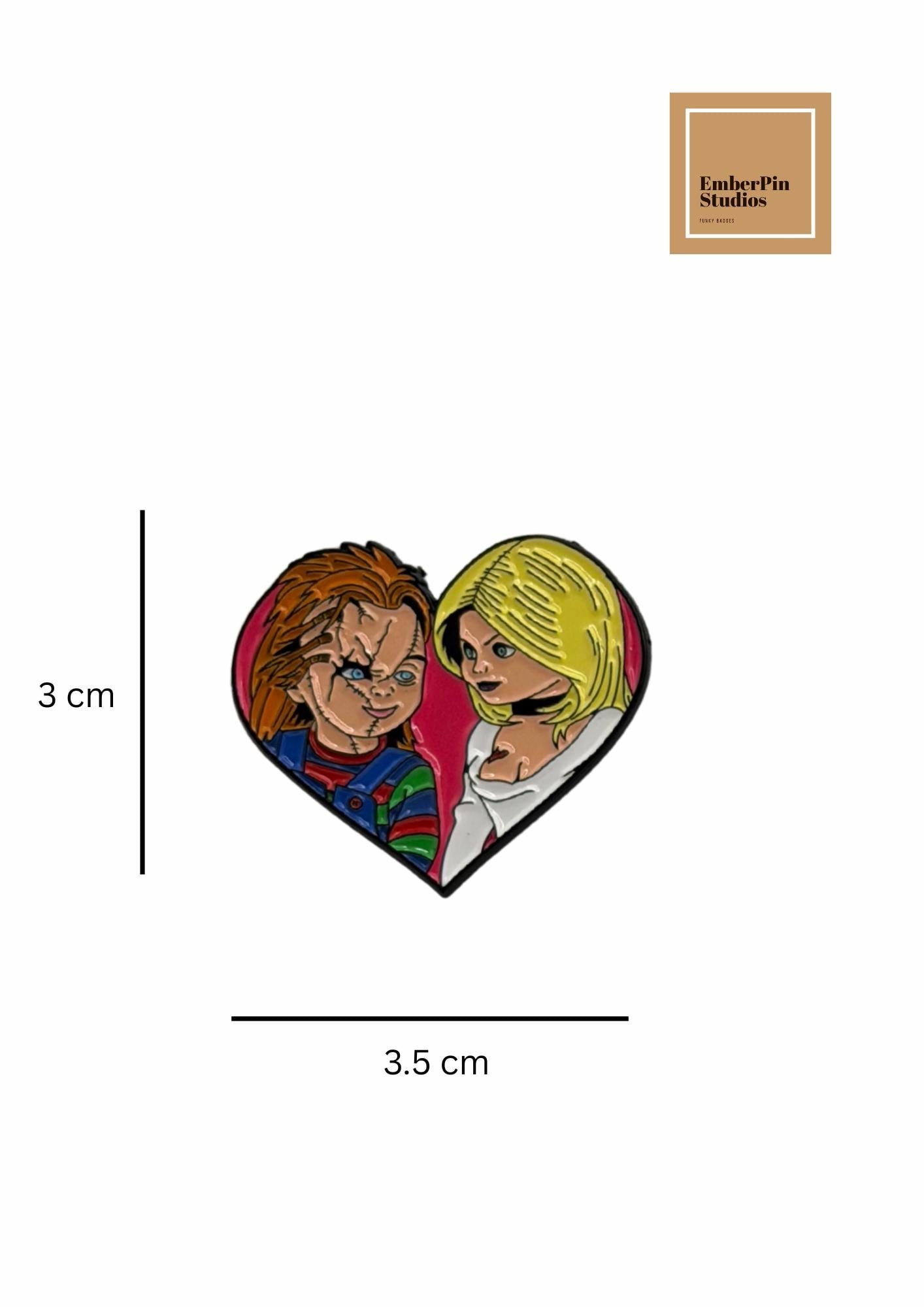 Horror Slasher Movie Inspired Spooky Gothic Halloween Horror Movie Slasher Films, Creepy Dolls, Eerie Symbolism Hard Enamel Pins